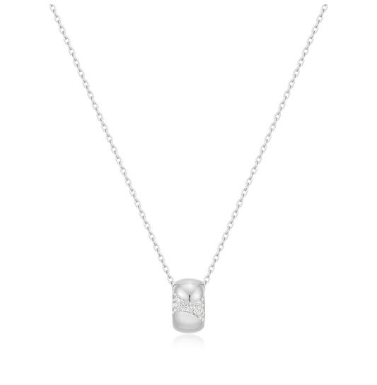  Tide Echo - Colliers maillons - Argent / Rhodié - Zircone - 50cm